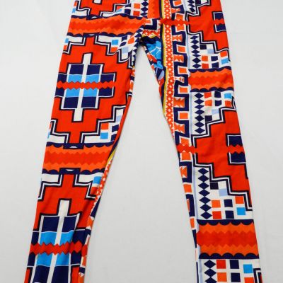 LuLaRoe Women's Plus Simply Comfortable Geometric Printed Leggings CL5 Multi O/S